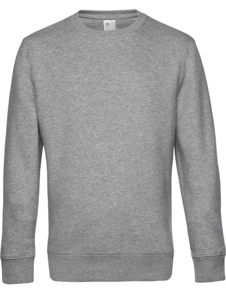 Sweatshirt King Rundhalsausschnitt grau meliert