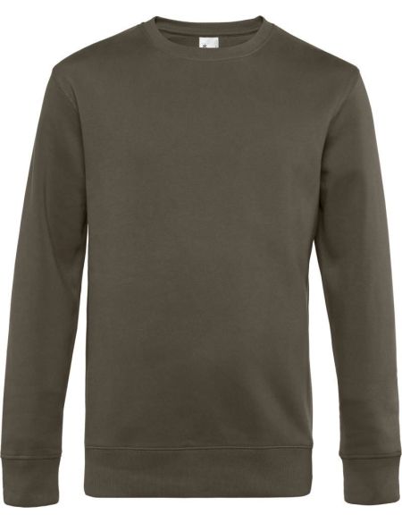 King-Sweatshirt mit Rundhalsausschnitt, Khaki