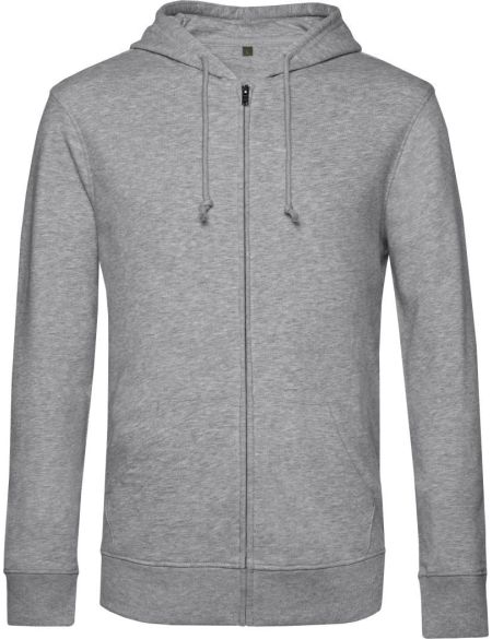 Herren-Sweatshirt mit Kapuze Inspire Zipped Hood grau meliert