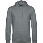 Herren-Kapuzenpullover Hoodie, mittelgrau meliert