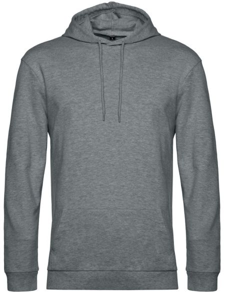 Herren-Kapuzenpullover Hoodie, mittelgrau meliert