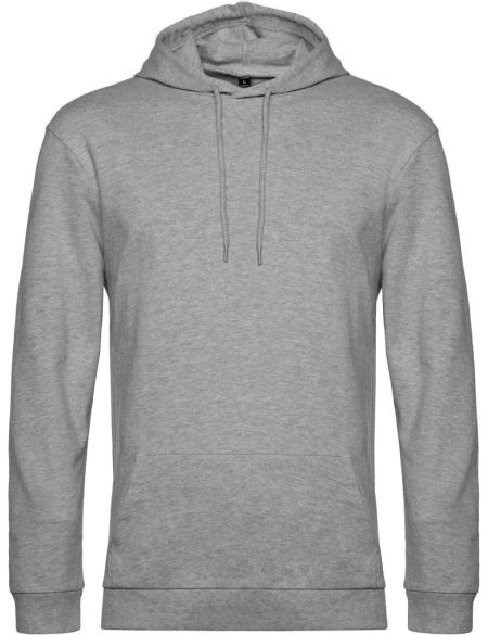 Herren-Sweatshirt mit Kapuze, Kapuzenpullover, grau meliert