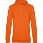 Herren-Sweatshirt mit Kapuze Hoodie rein orange
