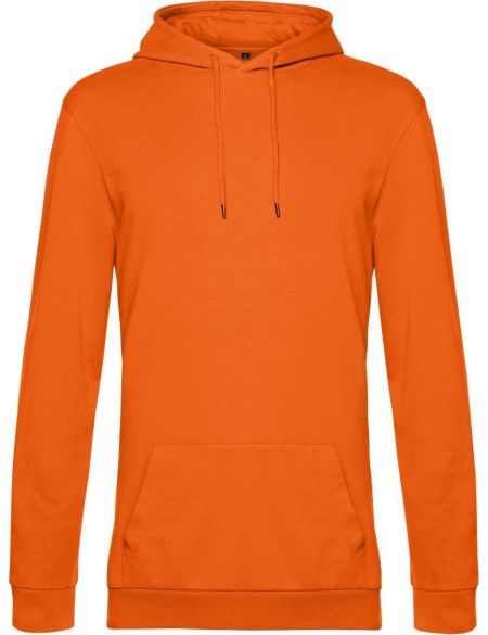 Herren-Sweatshirt mit Kapuze Hoodie rein orange