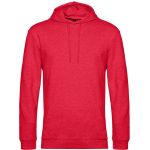 Herren-Kapuzenpullover Hoodie rot meliert