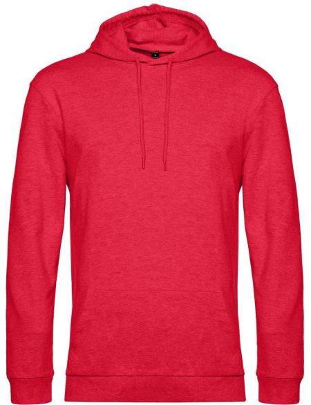 Herren-Kapuzenpullover Hoodie rot meliert
