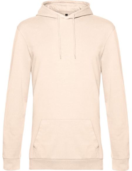 Herren-Sweatshirt mit Kapuze, hellrosa Kapuzenpullover