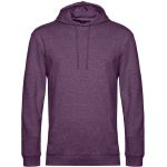 Herren-Sweatshirt mit Kapuze, Kapuzenpullover, lila meliert