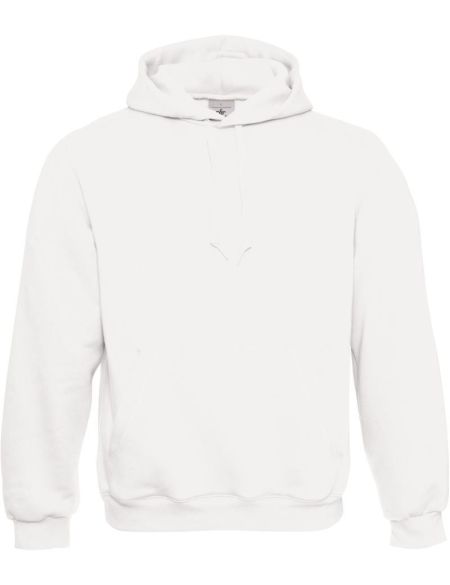 Herren-Kapuzenpullover mit Kapuze, weiß