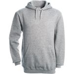 Grau meliertes Herren-Sweatshirt mit Kapuze