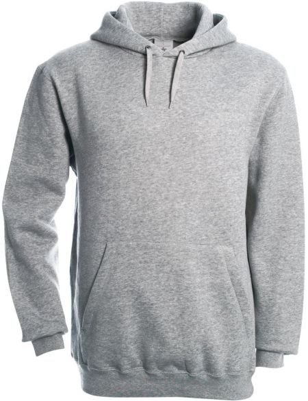 Grau meliertes Herren-Sweatshirt mit Kapuze
