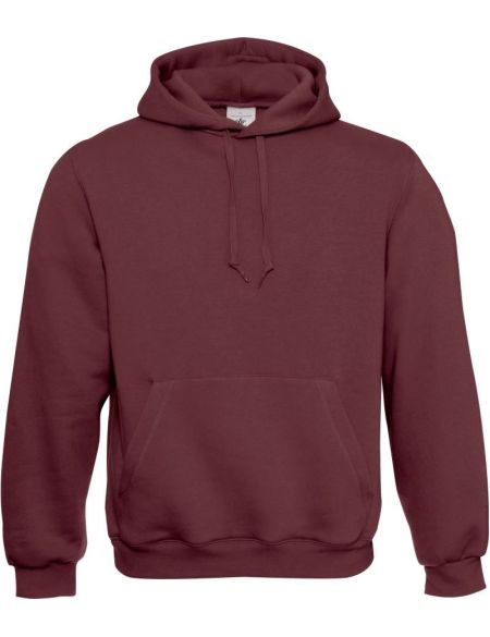 Herren-Kapuzenpullover mit Kapuze, Burgunderrot