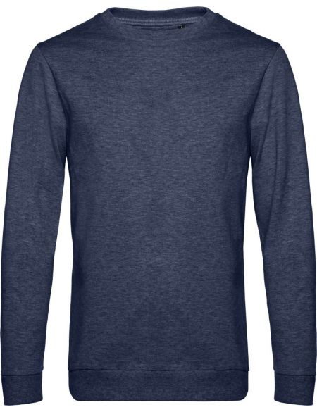 Kapuzenpullover ohne Kapuze, Set In 01.U01W, marineblau meliert