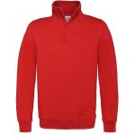 Sweatshirt ohne Kapuze mit 1/4 Reißverschluss ID.004 80/20 rot
