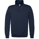 Sweatshirt ohne Kapuze mit 1/4 Reißverschluss ID.004 80/20 Marineblau