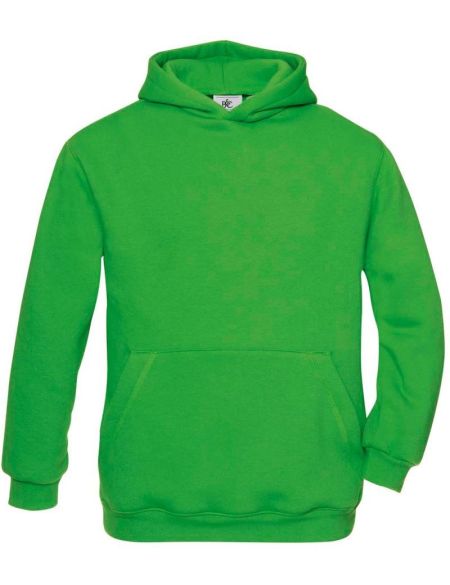 Kinder-Sweatshirt mit Kapuze, Kapuze für Kinder, echt grün