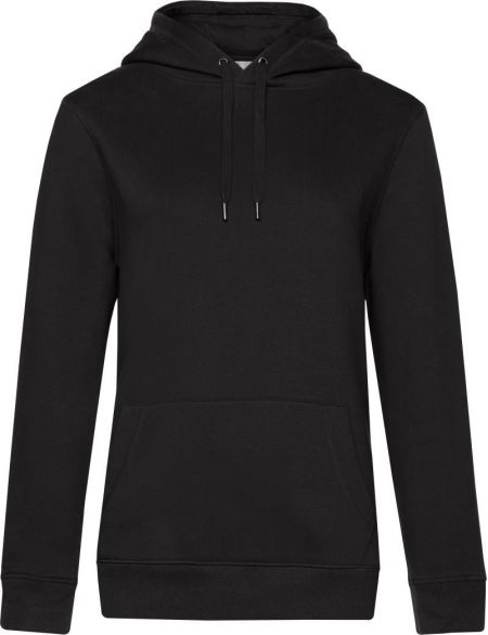 Damen Kapuzenpullover Queen Hooded schwarz pur