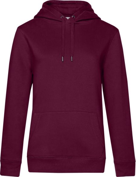 Damen Kapuzenpullover Queen Hooded dunkle Kirsche