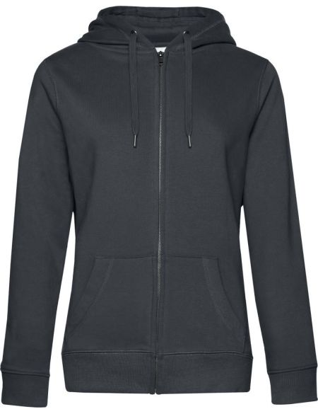 Damen-Kapuzenpullover Queen Zipped Hood asphalt