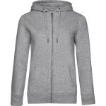 Damen-Kapuzenpullover Queen Zipped Hood grau meliert