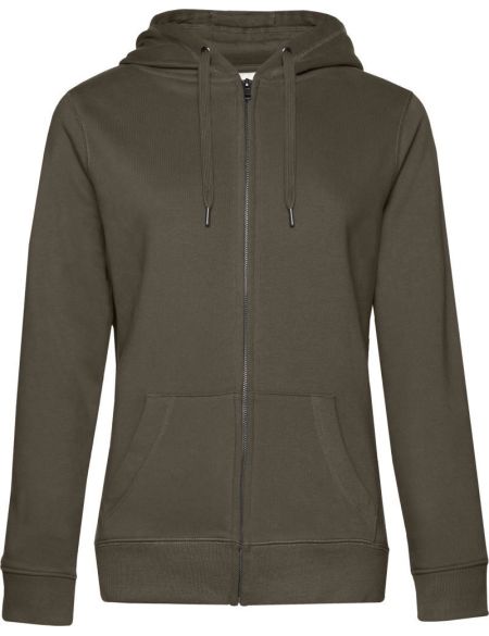 Damen-Kapuzenpullover Queen Zipped Hood weiß