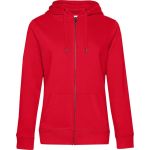 Damen-Kapuzenpullover Queen Zipped Hood rot