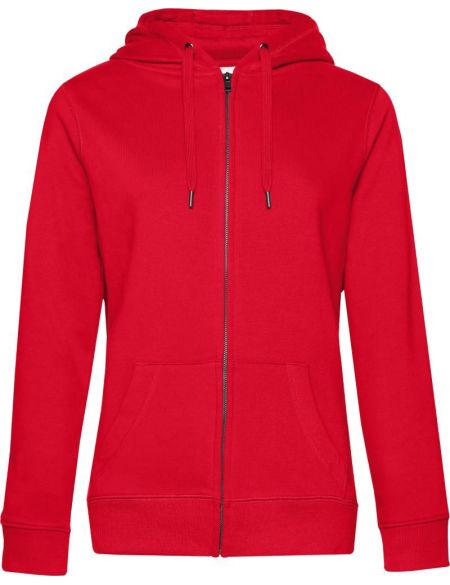 Damen-Kapuzenpullover Queen Zipped Hood rot
