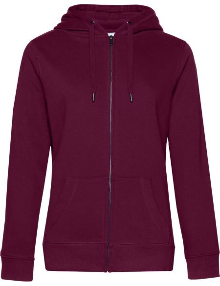 Damen-Kapuzenpullover Queen Zipped Hood dunkle Kirsche
