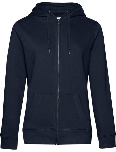 Damen-Kapuzenpullover Queen Zipped Hood in Marineblau