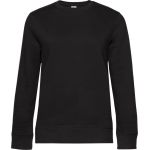 Damen-Sweatshirt ohne Kapuze Queen Crew Neck schwarz pur