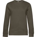 Damen-Sweatshirt ohne Kapuze Queen Crew Neck Khaki