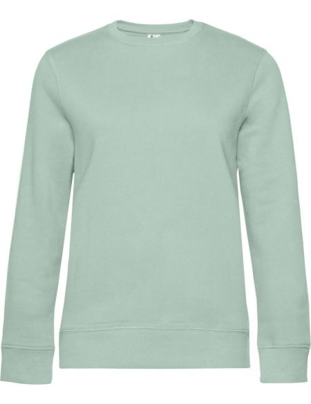 Damen-Sweatshirt ohne Kapuze Queen Crew Neck Aquagrün