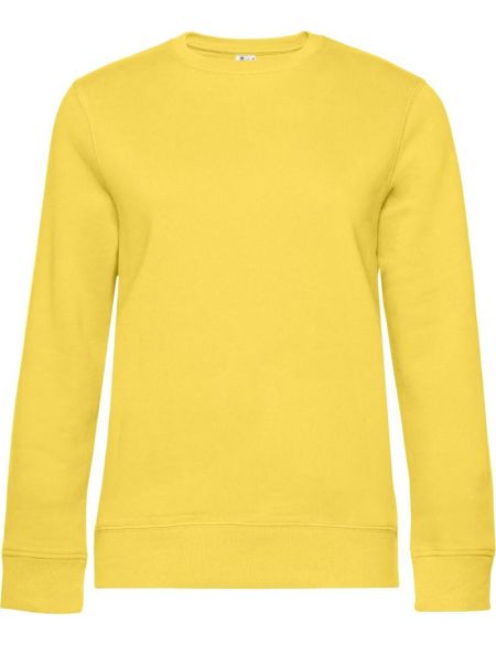 Damen-Kapuzenpullover Queen Crew Neck gelb fizz