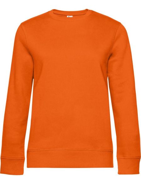 Damen-Sweatshirt ohne Kapuze Queen Crew Neck reinorange
