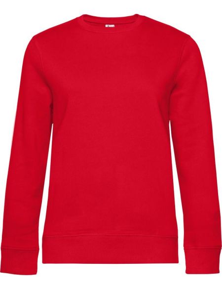 Damen-Sweatshirt ohne Kapuze Queen Crew Neck rot