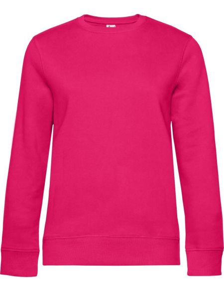 Damen-Sweatshirt ohne Kapuze Queen Crew Neck magentarosa