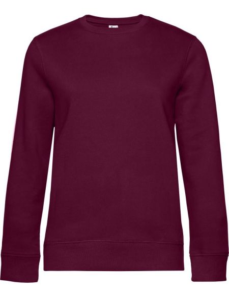 Damen-Kapuzenpullover Queen Crew Neck, dunkle Kirsche