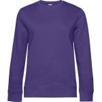 Damen-Sweatshirt ohne Kapuze Queen Crew Neck strahlendes Lila