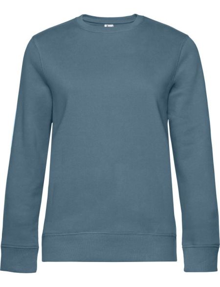 Damen-Sweatshirt ohne Kapuze Queen Crew Neck nordisch blau