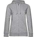 Damen-Sweatshirt mit Kapuze Inspire Zipped Hood Damen grau meliert