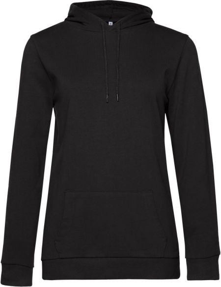 Kapuzenpullover Damen schwarz pur