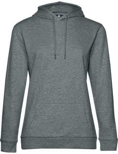 Kapuzenpullover für Damen, mittelgrau meliert