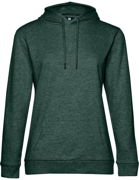Kapuzenpullover Damen dunkelgrün meliert