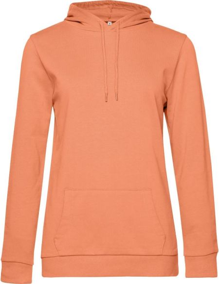 Damen-Sweatshirt mit Kapuze Hoodie Damen Melone Orange