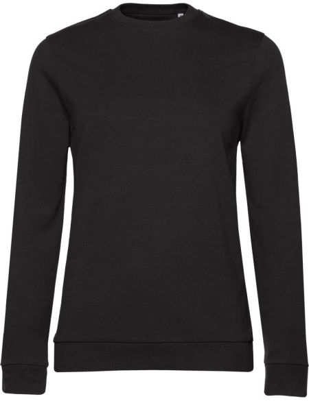Damen-Sweatshirt ohne Kapuze im Set Damen schwarz pur