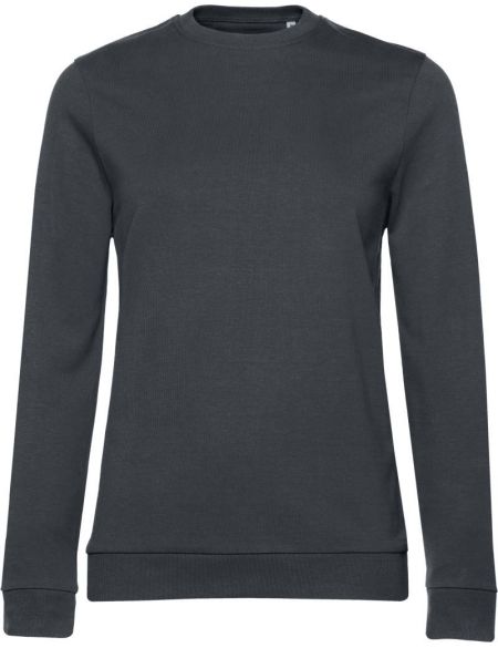 Damen-Sweatshirt ohne Kapuze Set In Damen-Asphalt