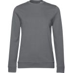 Damen-Sweatshirt ohne Kapuze, Set in Damen-Elefantengrau