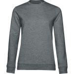 Damen-Sweatshirt ohne Kapuze im Damen-Set, mittelgrau meliert