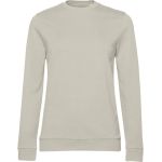 Damen-Sweatshirt ohne Kapuze, Set in Damen-Nebelgrau