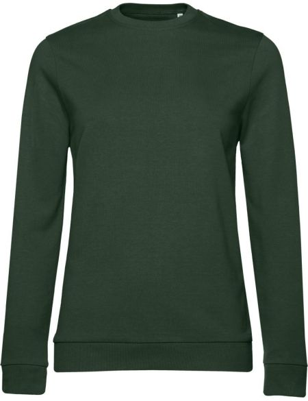 Damen-Sweatshirt ohne Kapuze, Set in Damen-Waldgrün